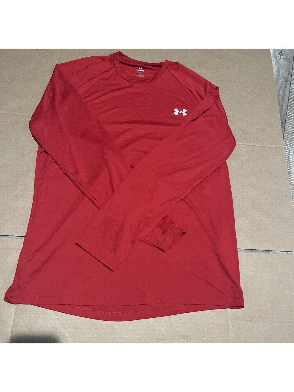 New! Under Armour Men's Blue T-shirt Long Sleeve Size Medium Color Red Dri Fit M